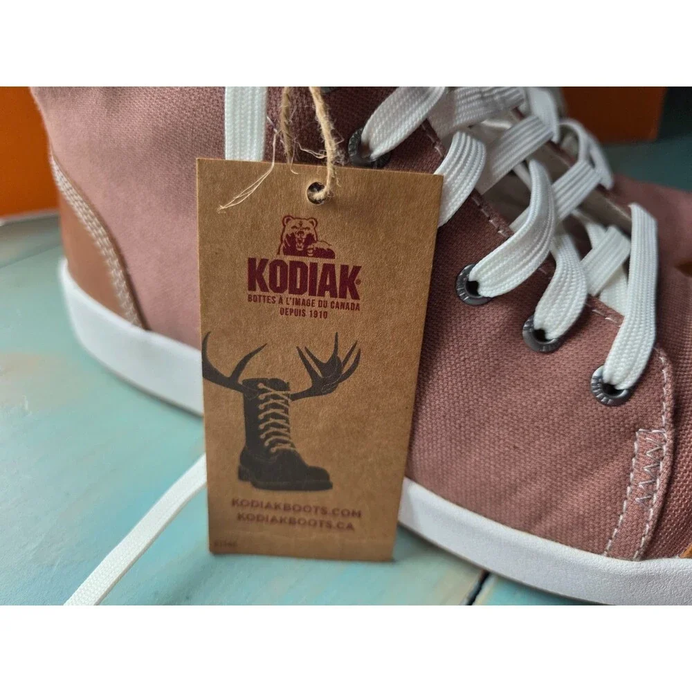 Kodiak Georgian Mid Cut Sneakers Women’s 9.5 Canvas Leather Lace Up Casual Shoes